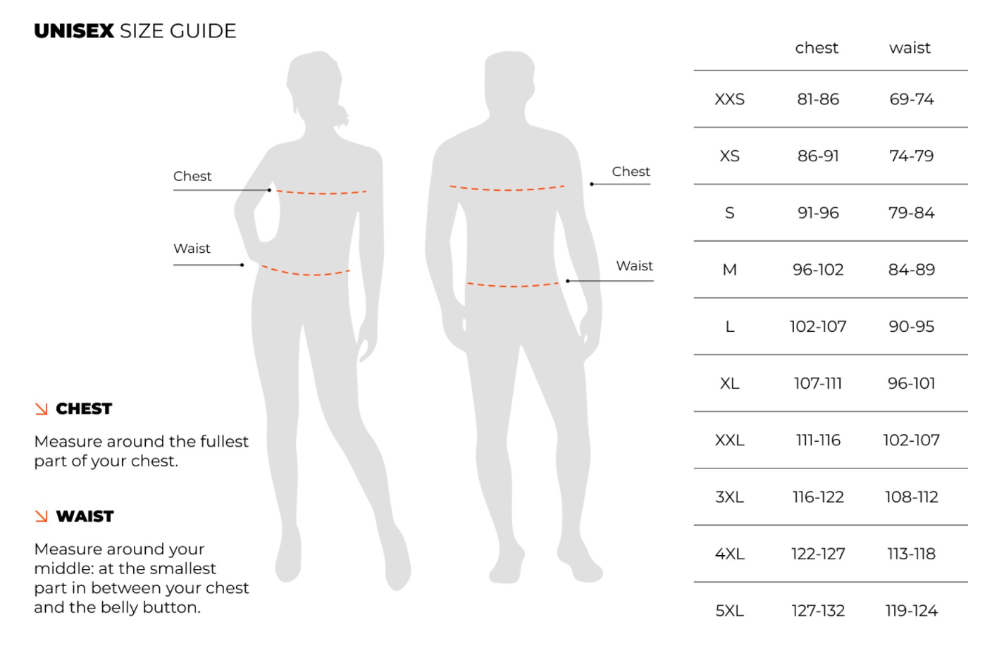 Chellenge-T — Size guide