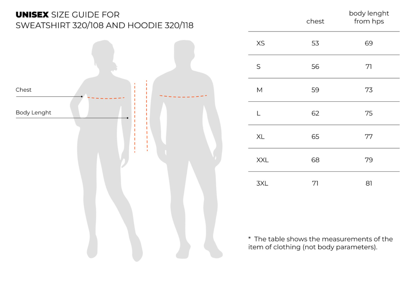 Acheive-Sweatshirt — Size guide